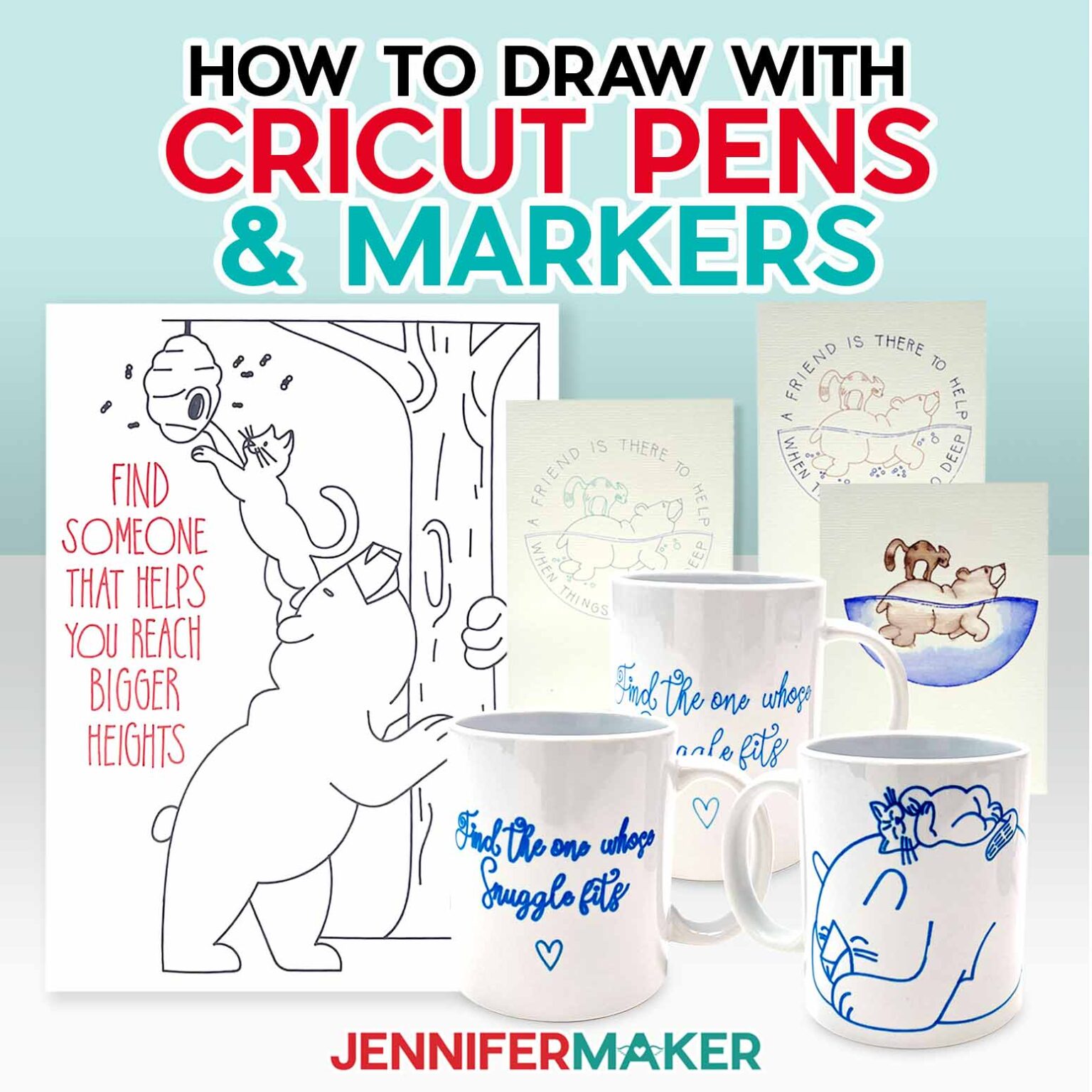 How To Draw With Cricut Pens And Markers - Jennifer Maker