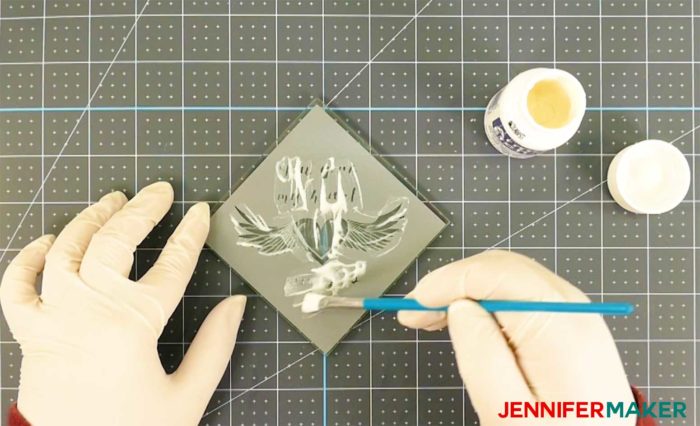 How to Etch Glass {On a Glass Paperweight} - Crafty Blog Stalker