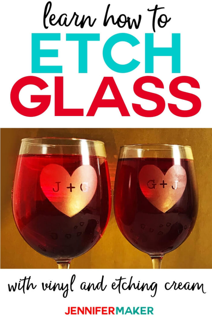 Learn How To Etch Glass Objects with Vinyl and Glass Etch Cream