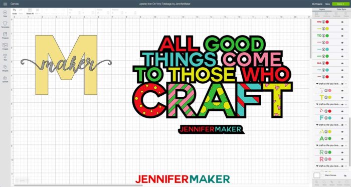 Download How To Layer Iron On Vinyl Cute Tote Bag Design Jennifer Maker