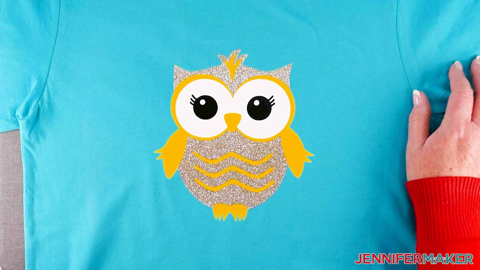 Finished owl decal for how to layer vinyl on a shirt
