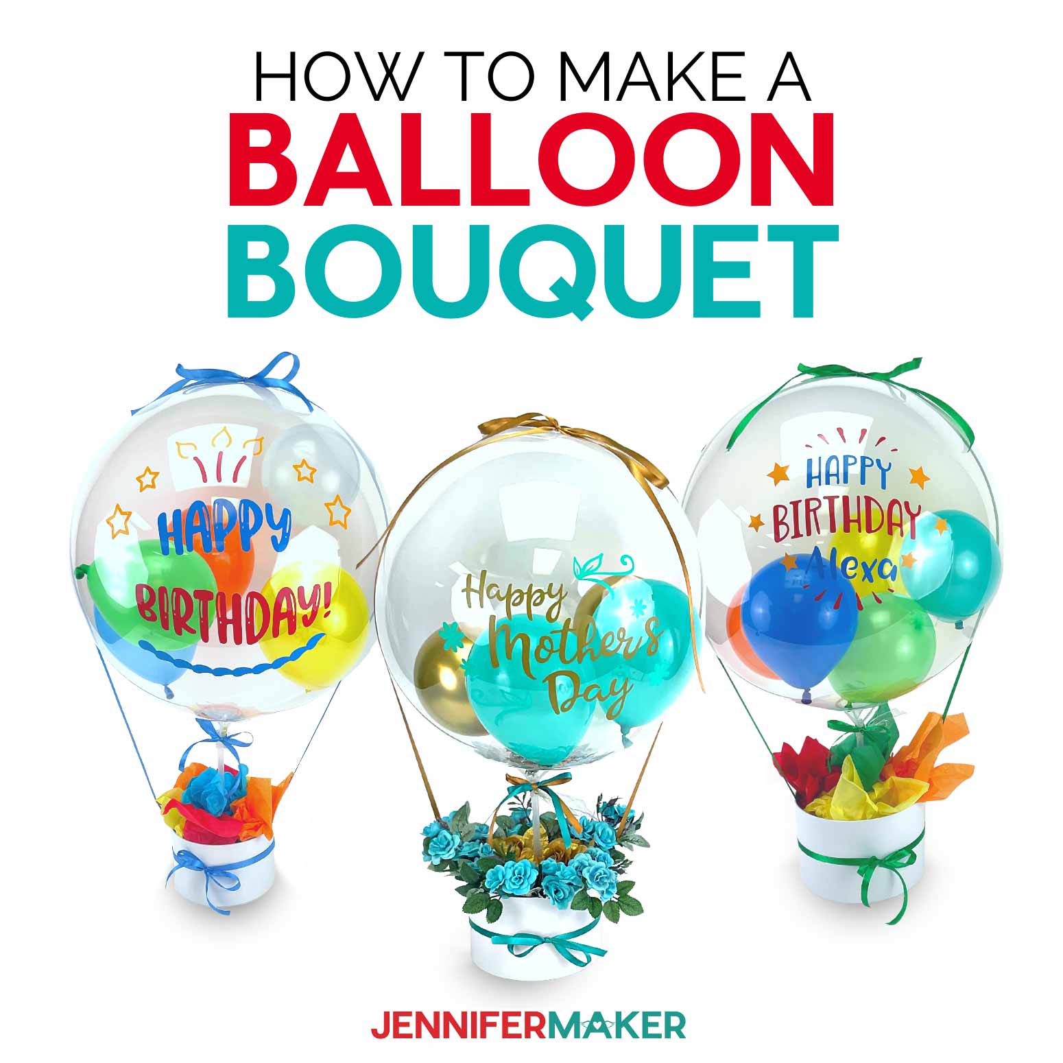 How to Make a Balloon Bouquet & Put Vinyl on Balloons!