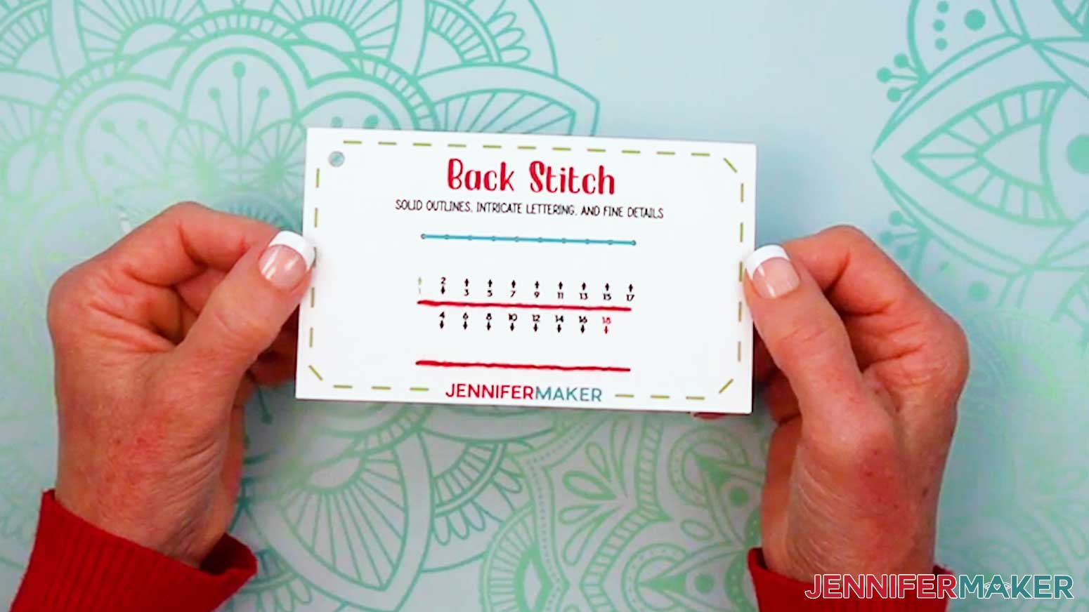 The Embroidery Stitch Book Back Stitch page is complete.