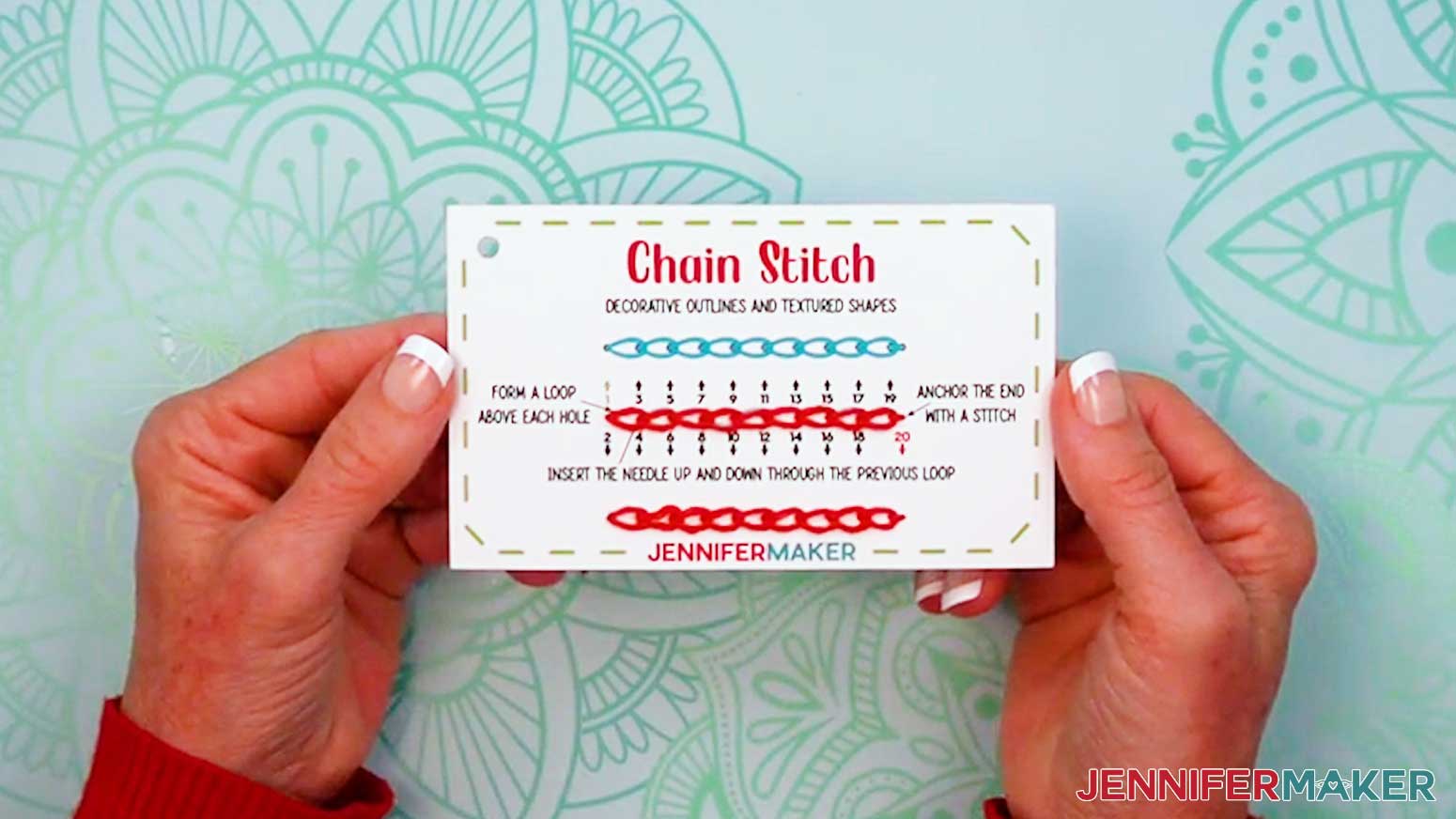 The Embroidery Stitch Book Chain Stitch page is complete.