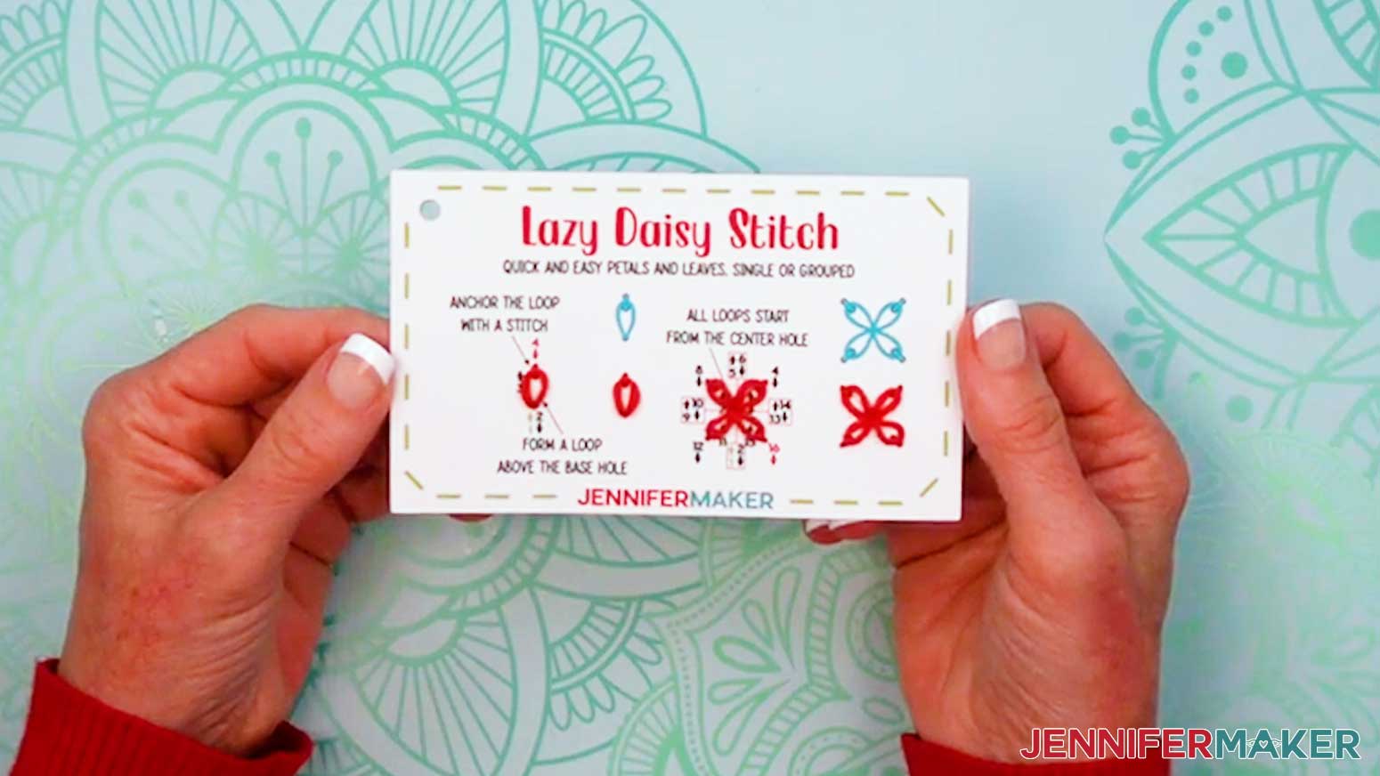 The Embroidery Stitch Book Lazy Daisy Stitch page is complete.