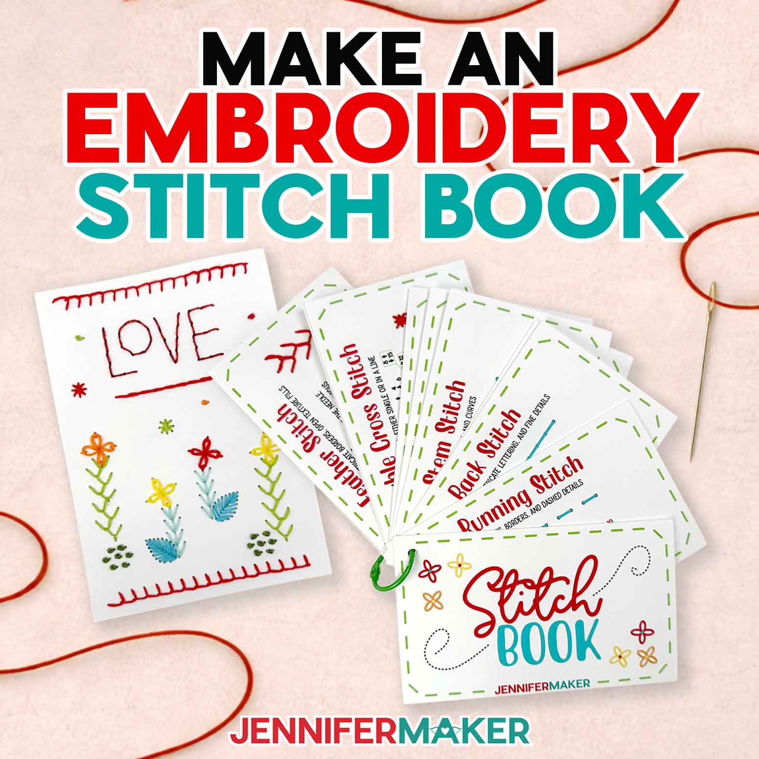 How to Make an Embroidery Stitch Book for Easy Practice