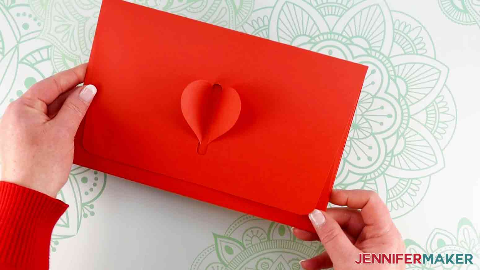 The heart design complete for how to make an envelope