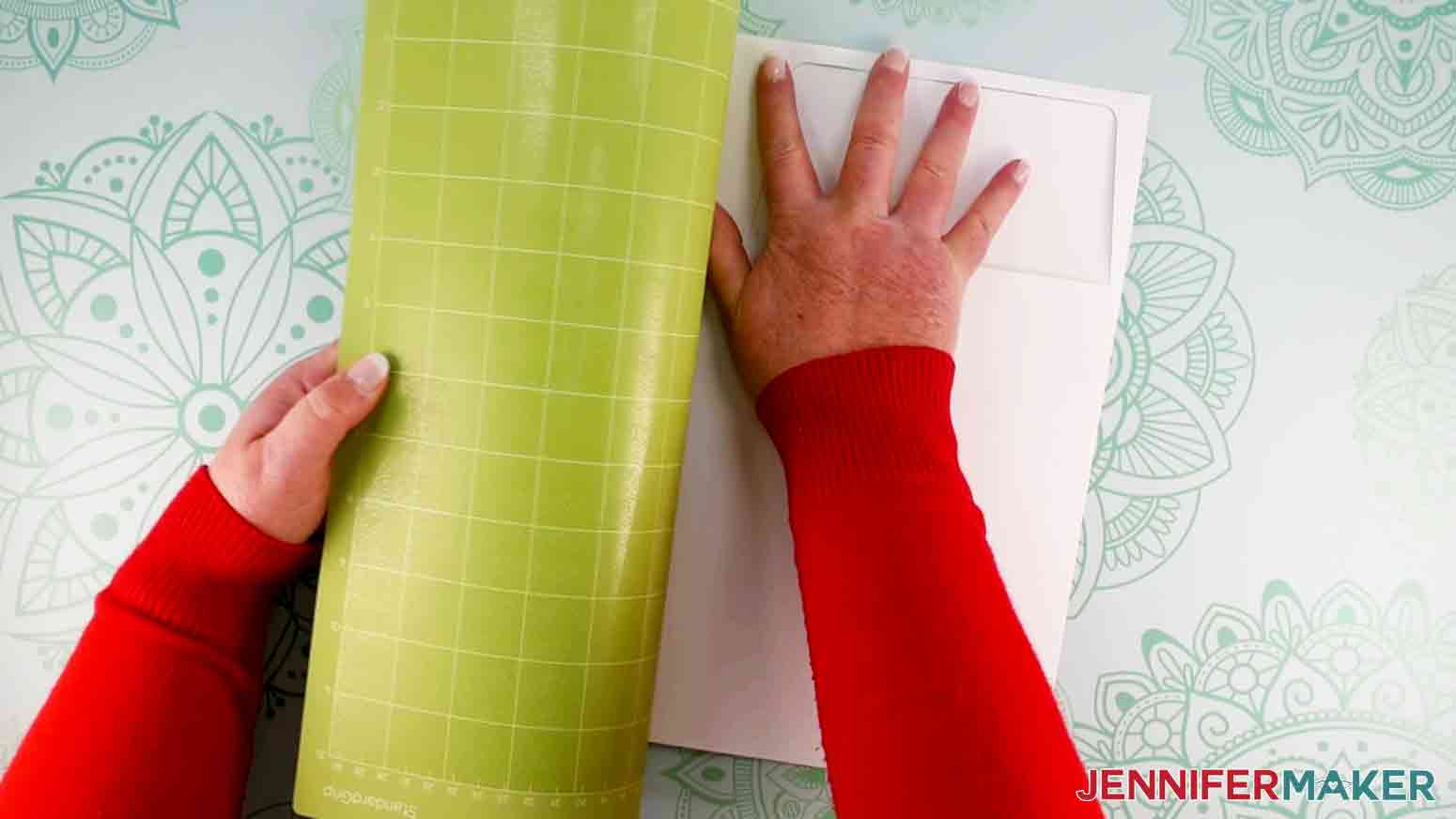 Peel the mat from the cardstock