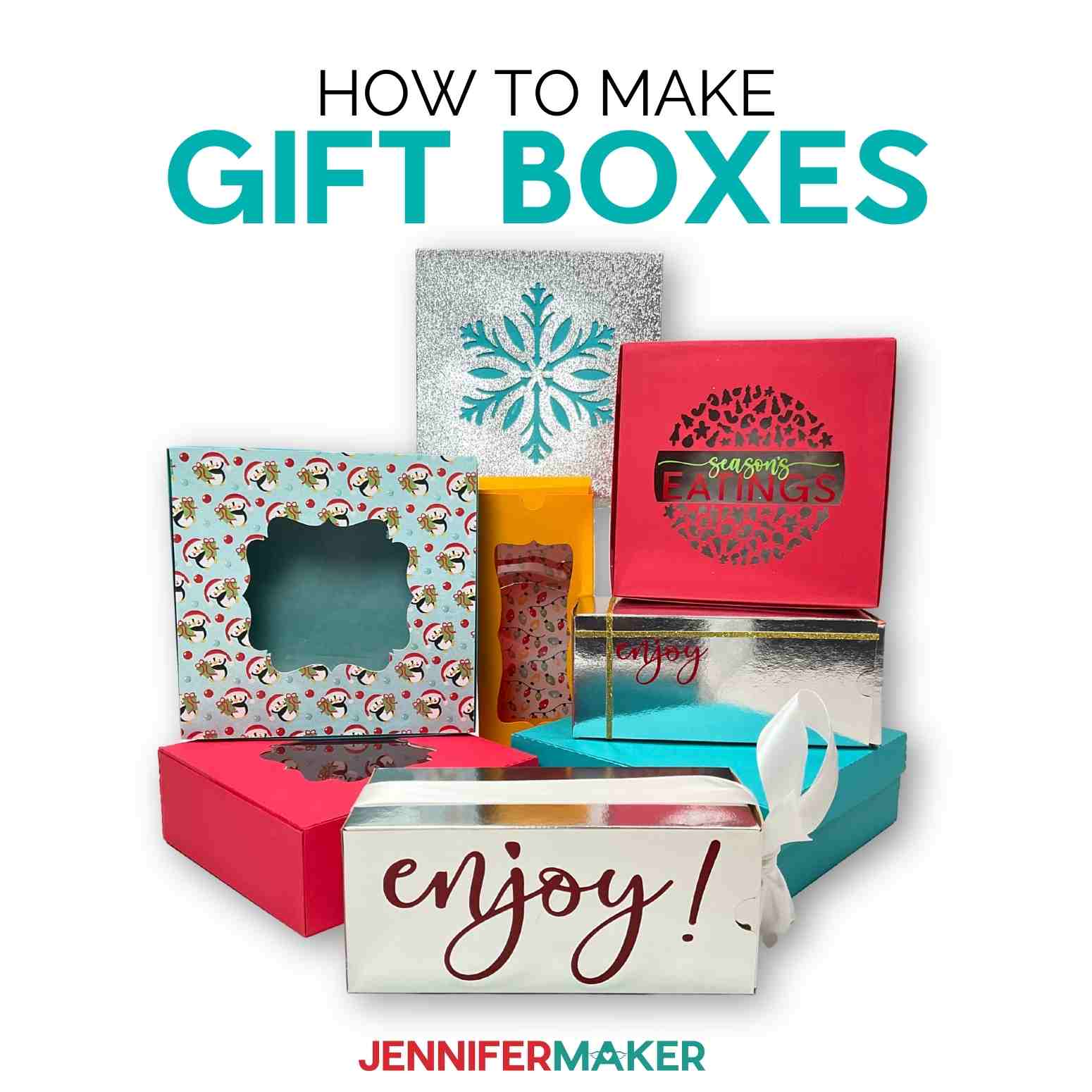 How to make gift boxes in several styles for treats, tumblers, and more