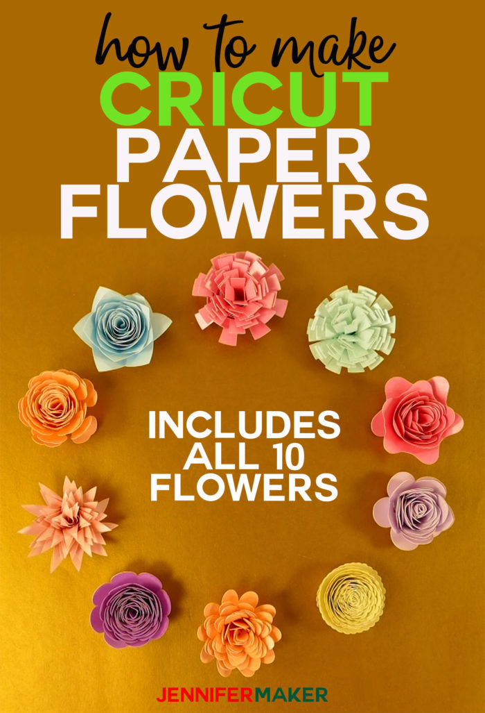 How to Make Cricut Paper Flowers from the Flower Shoppe Cartridge -- Complete Step-by-Step Instructions for Assembly! #cricutmade #cricutdesignspace #diy #paperflowers #papercraft