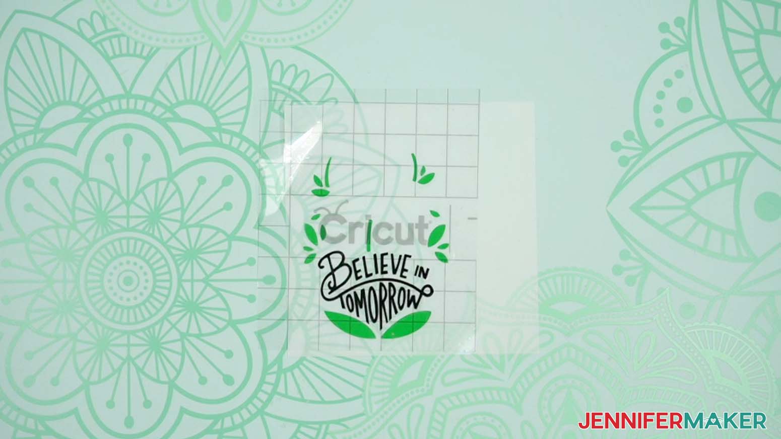 lower the transfer tape and first layer back into place