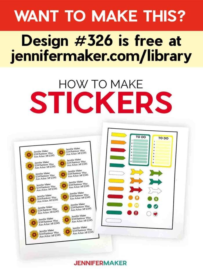 HOW TO MAKE STICKERS WITH A CRICUT USING PRINT THEN CUT AND THE OFFSET TOOL, EVERYDAY JENNY