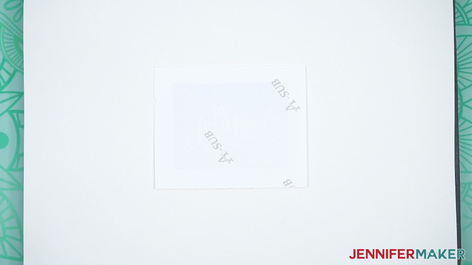 Flip the magnet over and place it on a piece of white cardstock.
