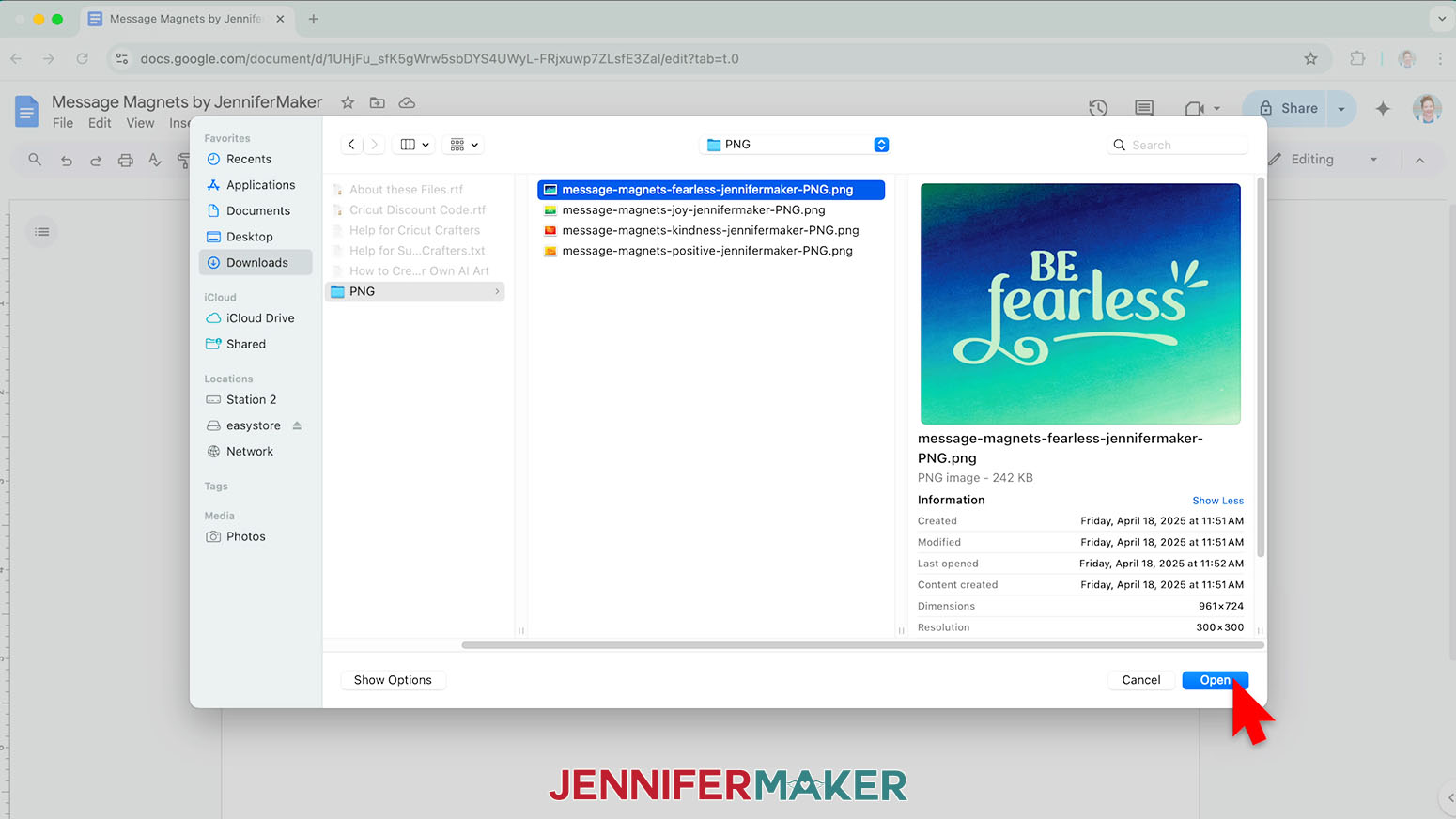 Upload the magnet PNG designs from your computer.