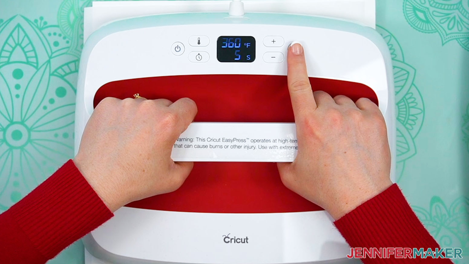 Press the magnets for 5 seconds to remove any moisture from the blanks.