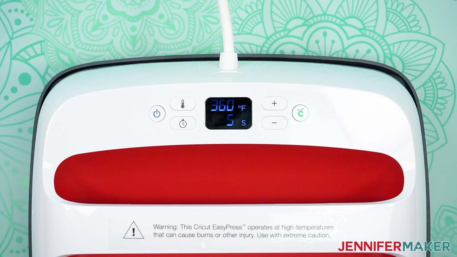 Preheat the EasyPress to 360 degrees for 5 seconds.