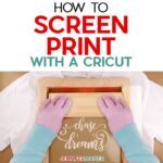 Tutorial for how to screen print a shirt with Cricut machines.