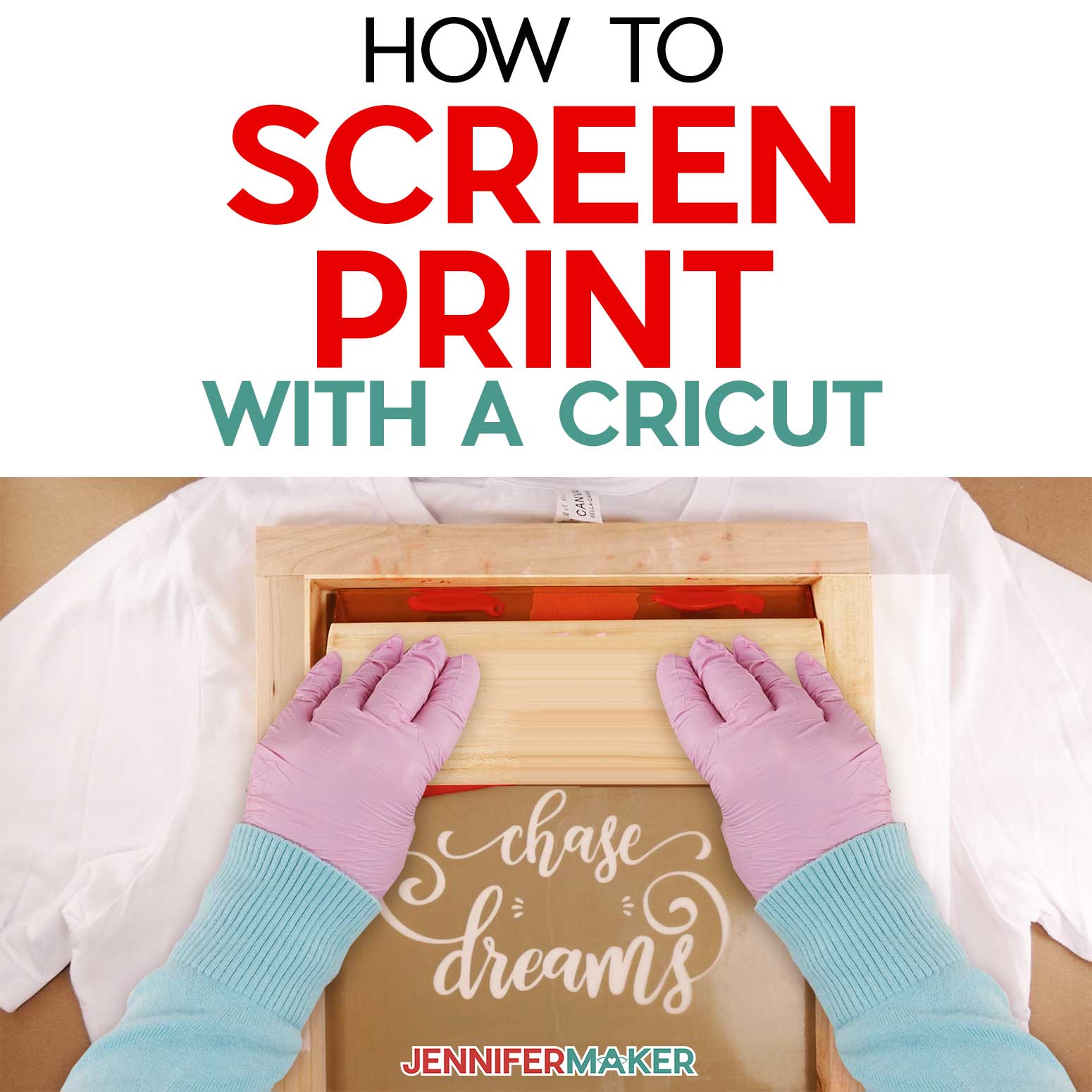 How to Screen Print a Shirt with Cricut and Free Stencils!