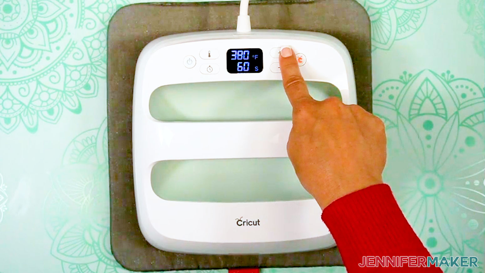 Set the Easy Press to the correct temperature for the sublimation umbrella.