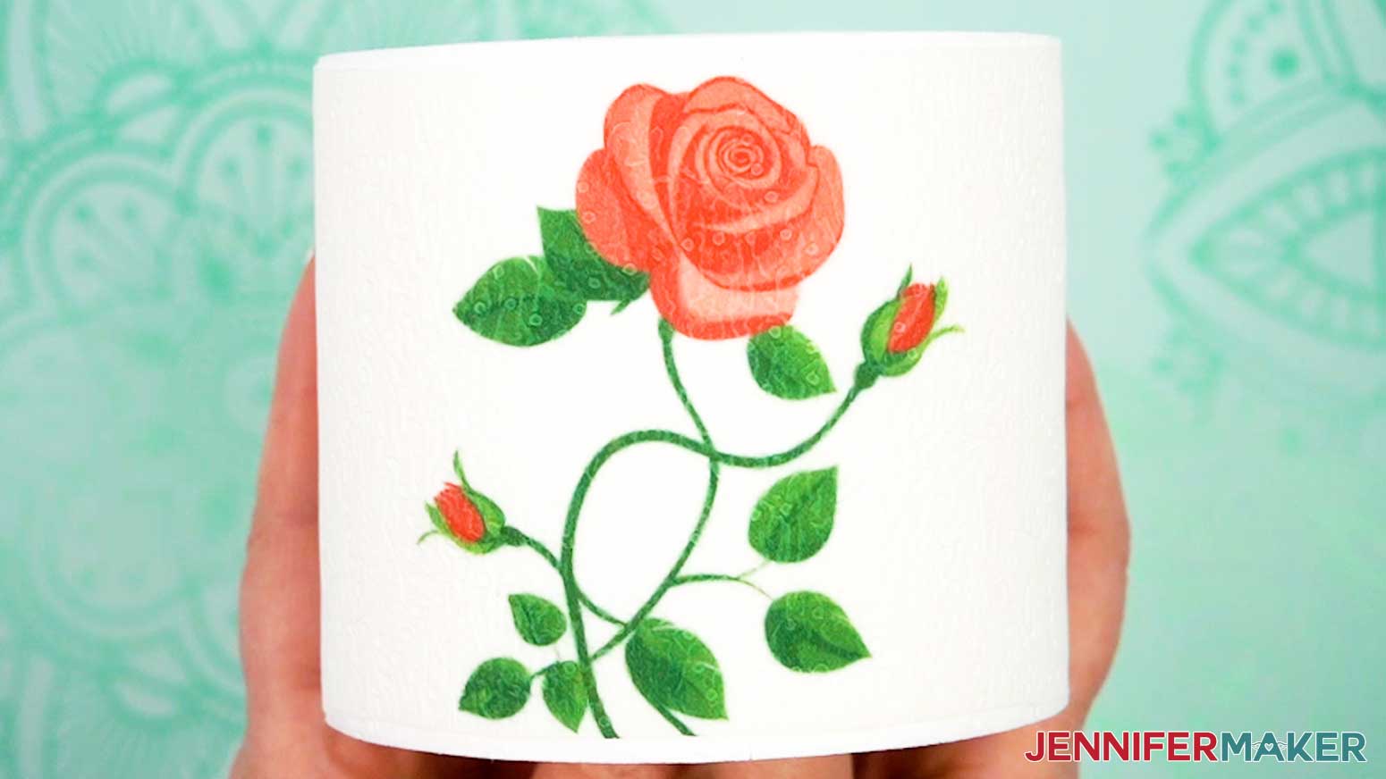 The Dyepress Polytpro toilet paper sublimation design is ready to use.