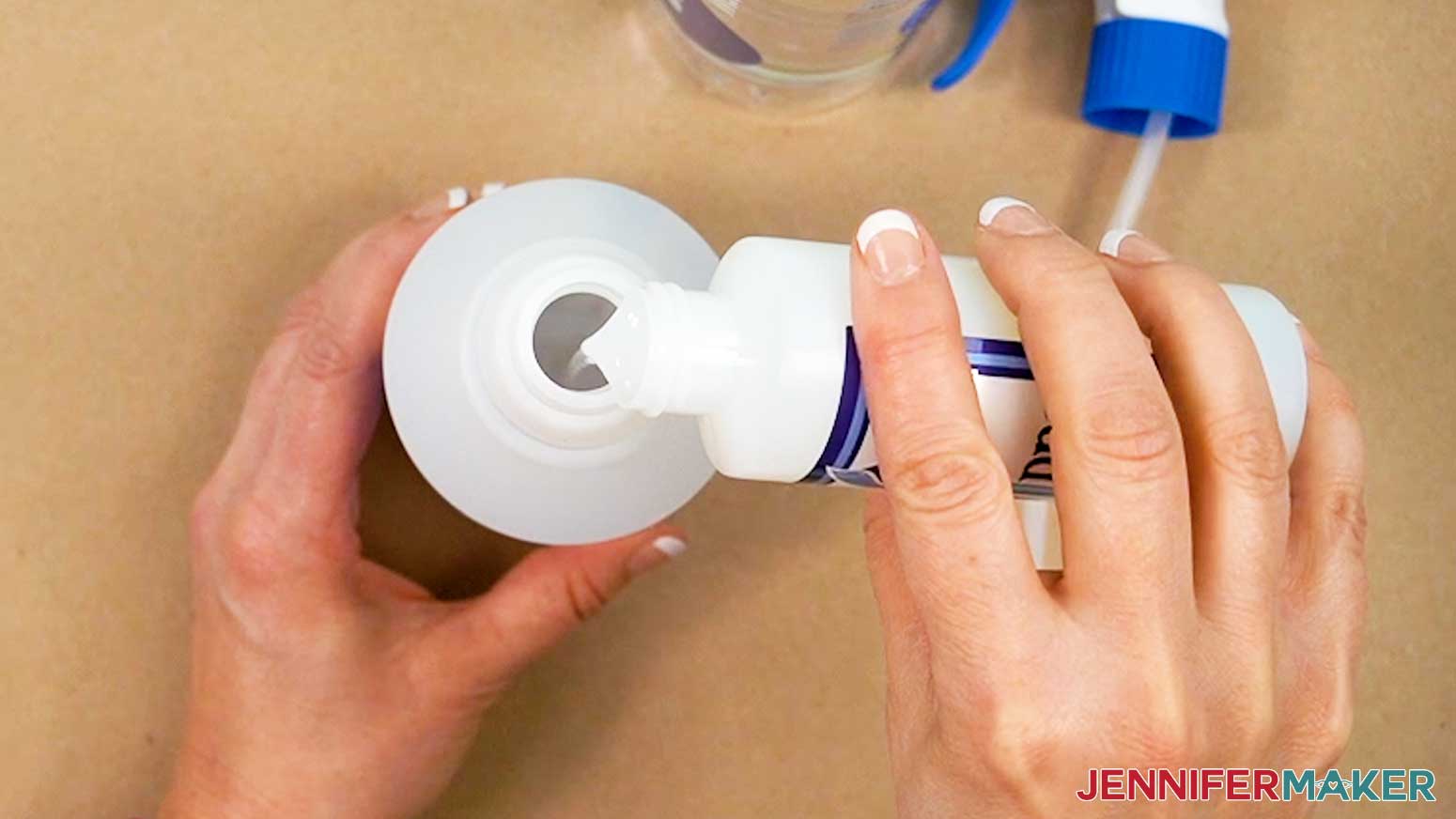 Mix the Dypress PolyTPro with water in a spray according to the directions on the packaging.