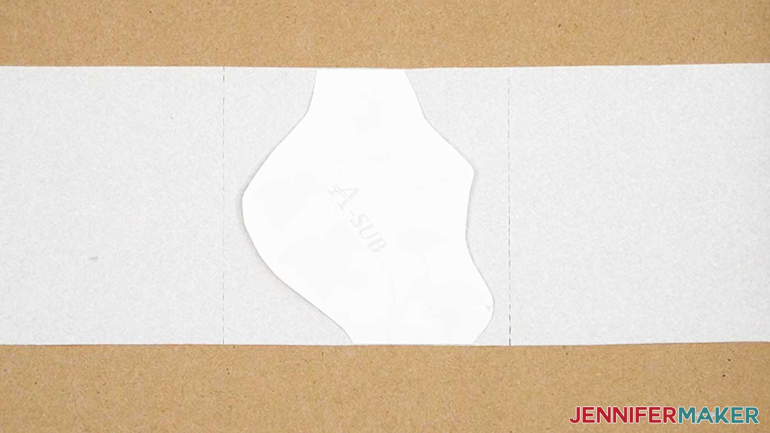 Place the trimmed sublimation design face down onto the square of toilet paper.