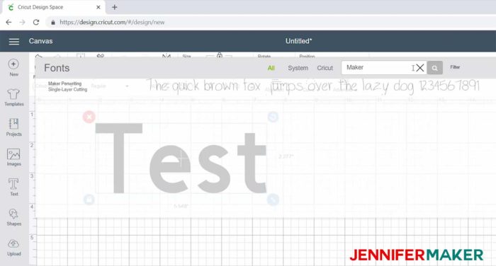 How To Upload Fonts To Cricut Design Space Jennifer Maker