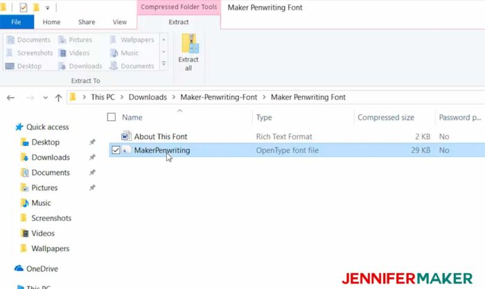 How To Upload Fonts To Cricut Design Space Jennifer Maker