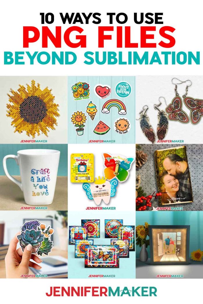 Learn How to Use a PNG File Beyond Sublimation with JenniferMaker's blog post and tutorials!