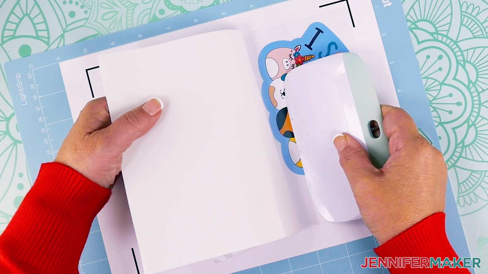 Use a scraper to help apply the clear vinyl to minimize the chance of bubbles.