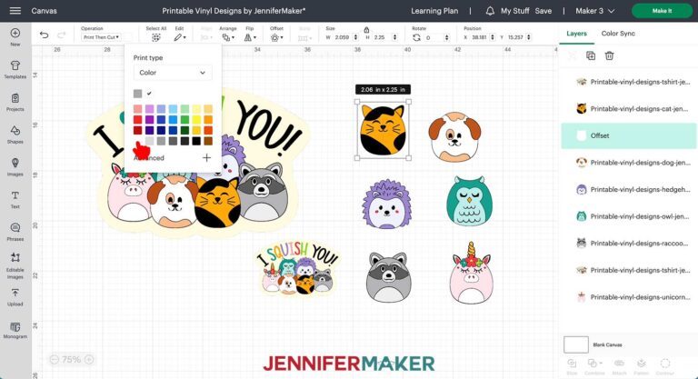 How to Use Printable Vinyl with Cricut, Step by Step! - Jennifer Maker