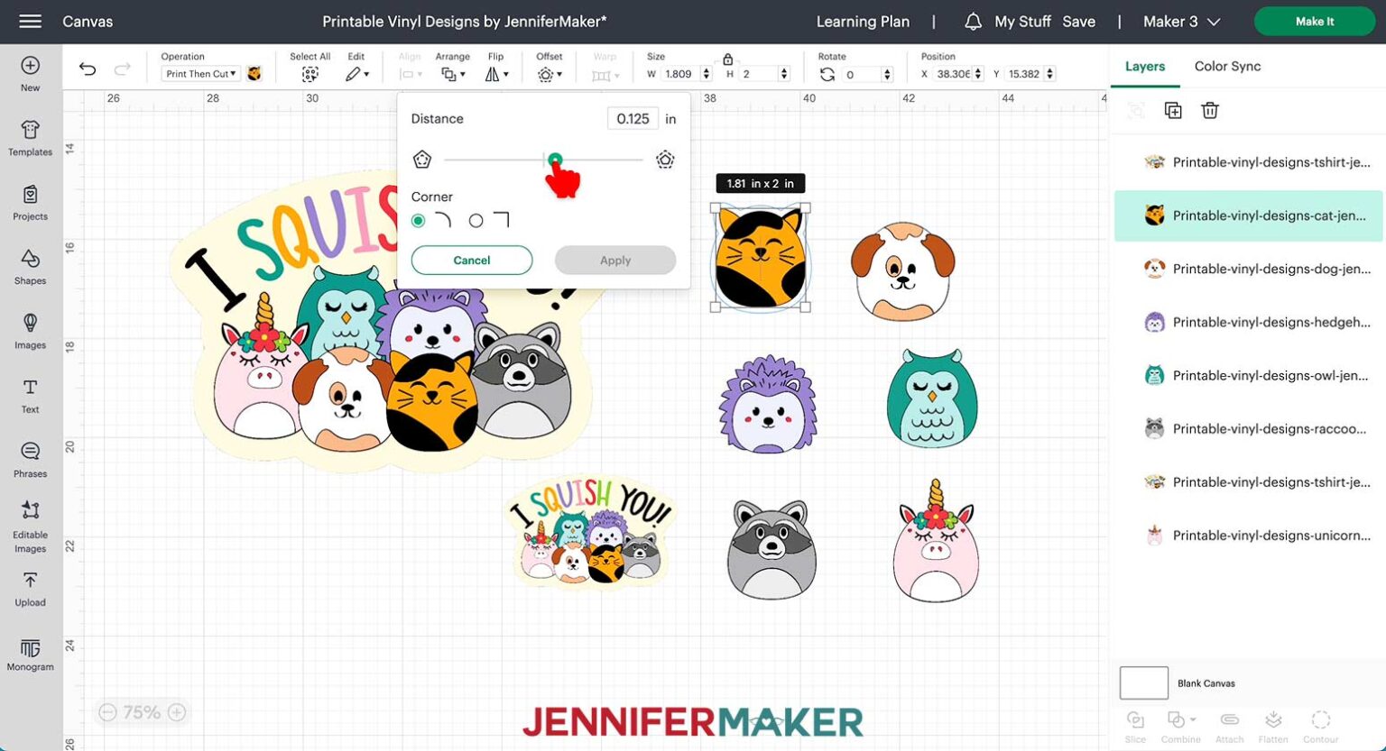 How to Use Printable Vinyl with Cricut, Step by Step! - Jennifer Maker