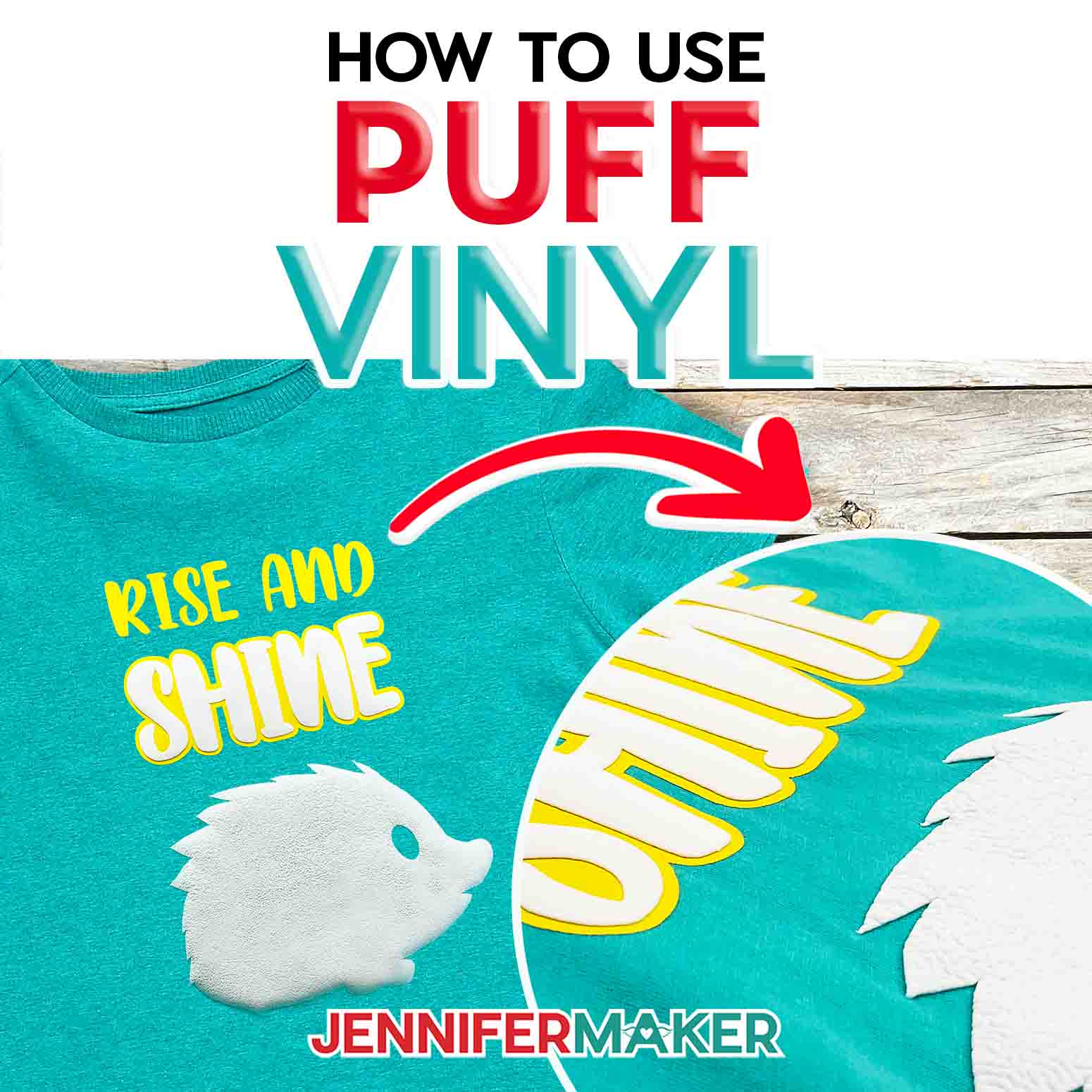 How to Use Puff Vinyl HTV with your Cricut...EASY! - Jennifer Maker