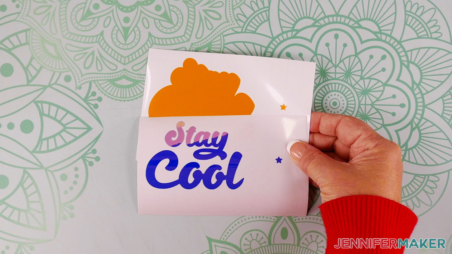 how to use transfer tape stay cool design with bottom layer registration star marks