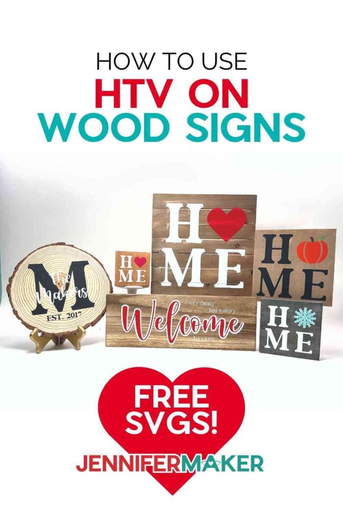 How to Put HTV on Wood Signs plus free SVG cut files