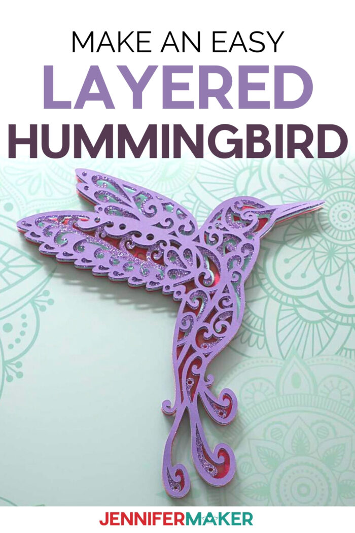 Free Hummingbird SVG to Make a 3D Layered Design