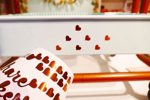 Place your foil adhesive on your IKEA cart to decorate it!