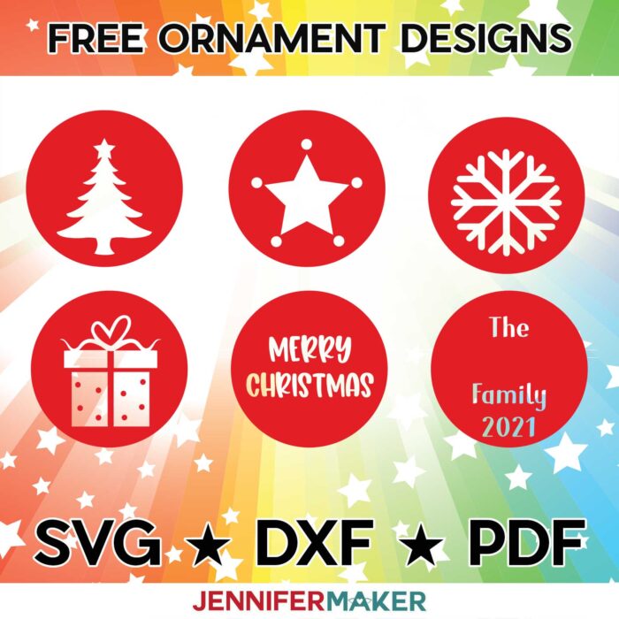 Free SVG Cut Files for Ornaments with Infusible Ink