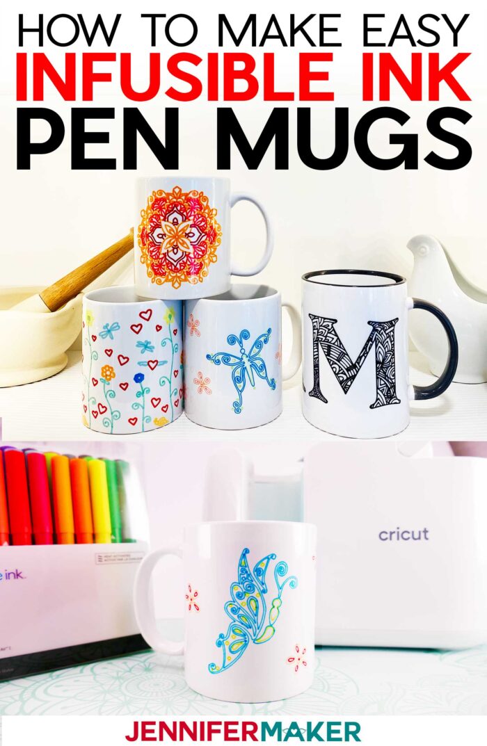 Make Infusible Ink Pen Mugs with the Cricut Mug Press #cricutmugpress #infusibleink