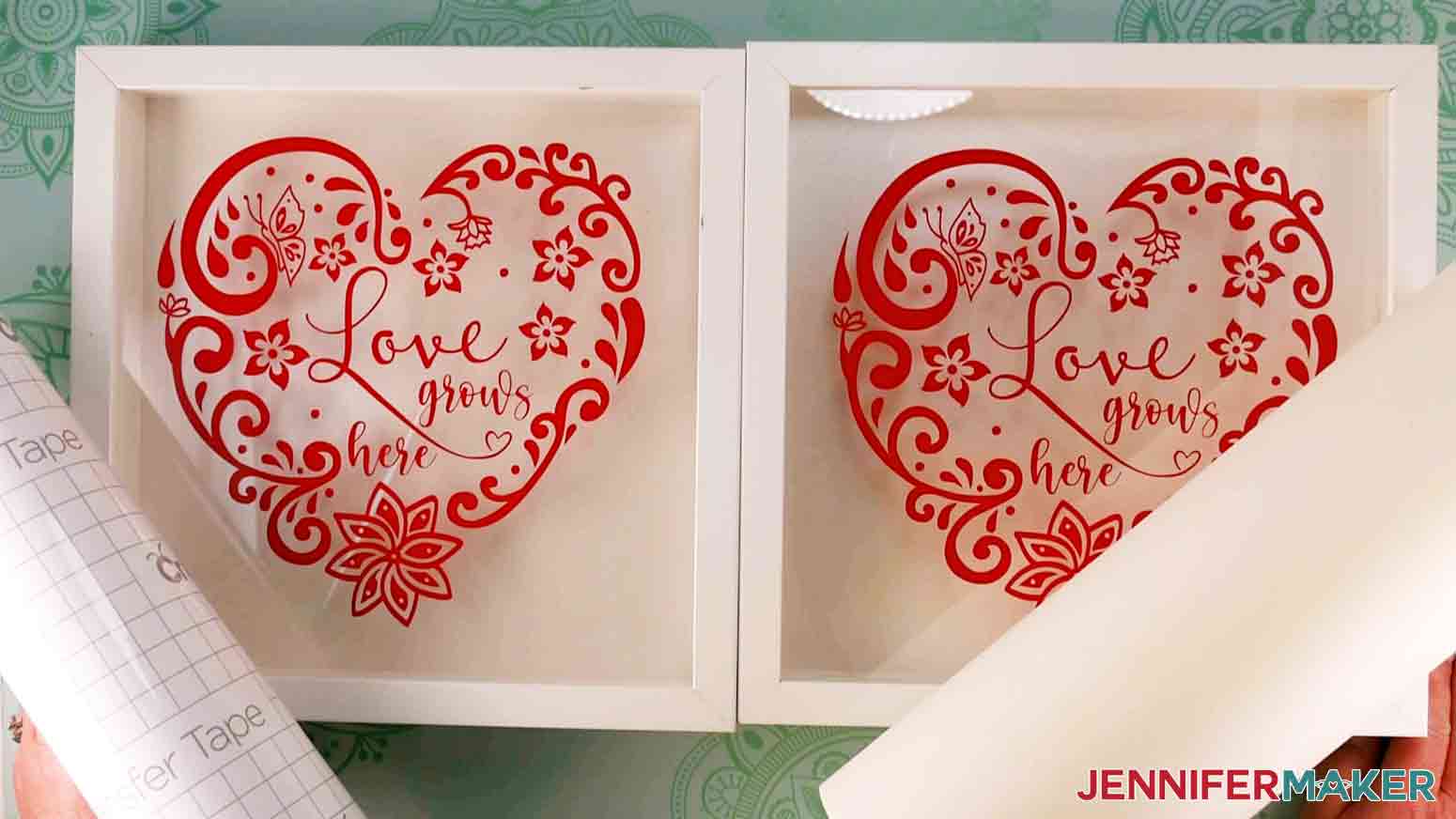 Comparison between intricate hearts frames