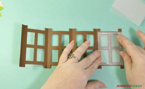 Gluing the window panes inside the Japanese Paper Lantern