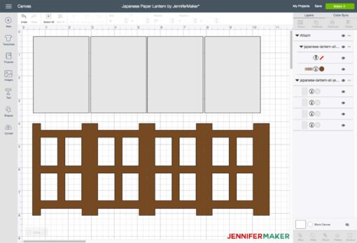 Japanese Paper Lantern uploaded to Cricut Design Space