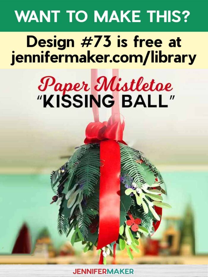 Paper Kissing Ball SVG cut file design with free pattern from JenniferMaker