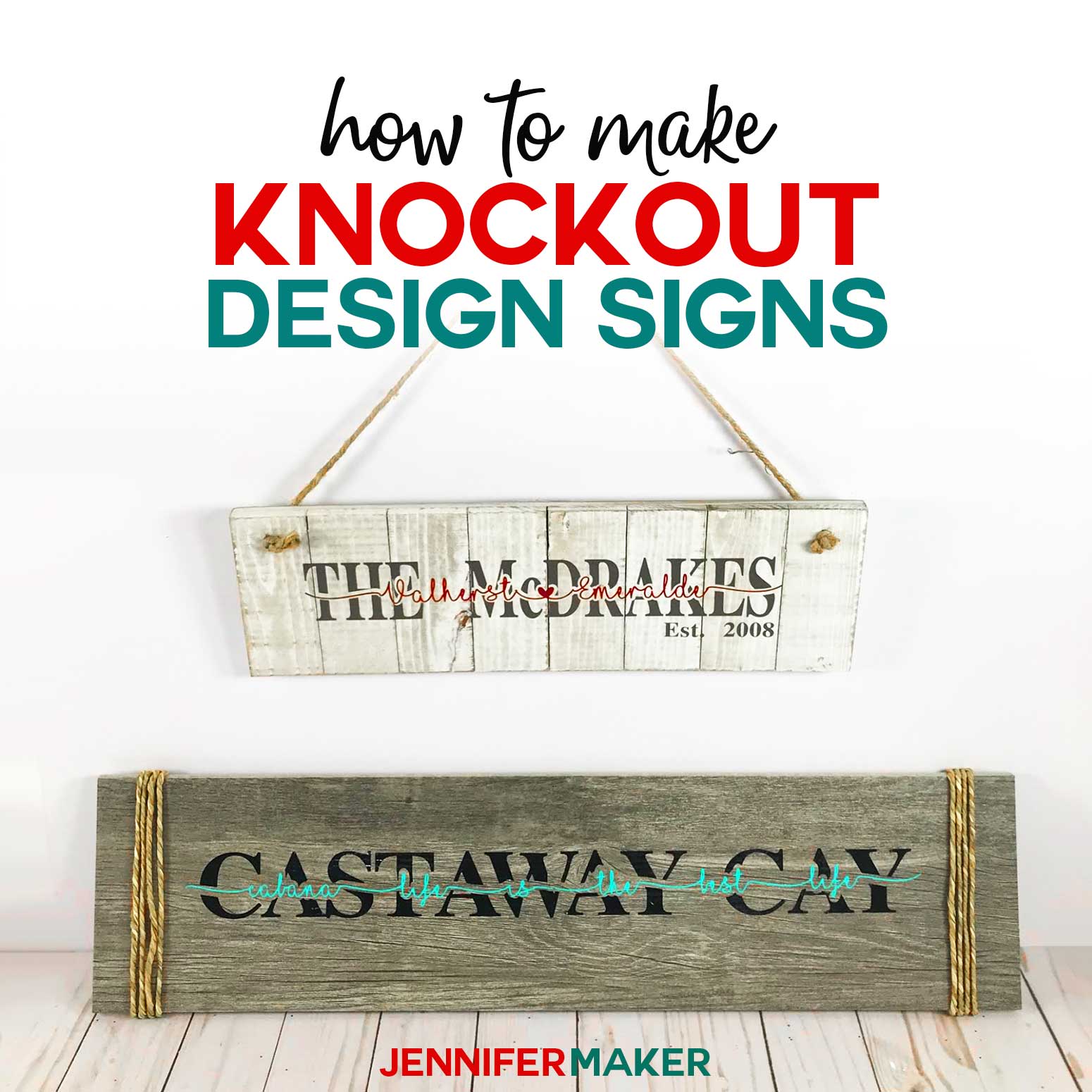DIY Knockout Design Signs in Cricut Design Space - how to make name signs on ceramic tile #cricut #cricutmade #signs #cricutdesignspace