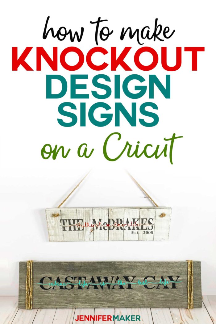 DIY Knockout Design Signs in Cricut Design Space - how to make name signs on ceramic tile #cricut #cricutmade #signs #cricutdesignspace