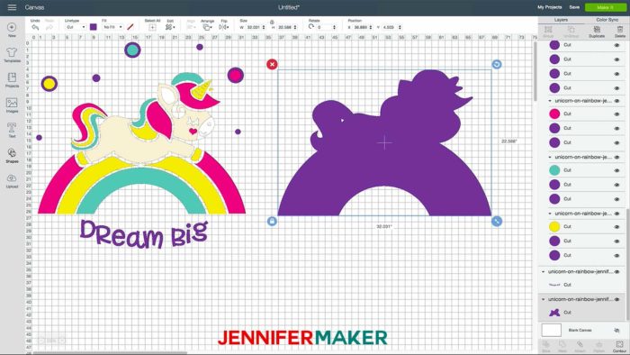 Creating a larger than mat project in Cricut Design Space for a large wall decal