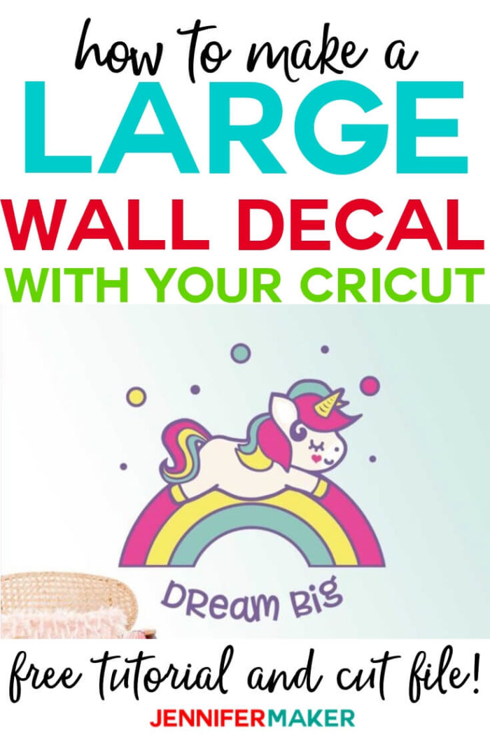 Learn how to cut larger than mat projects on your Cricut so you can make amazing and large wall decals from vinyl or even cardstock! #cricut #cricutmade #cricutmaker #cricutexplore #svg #svgfile