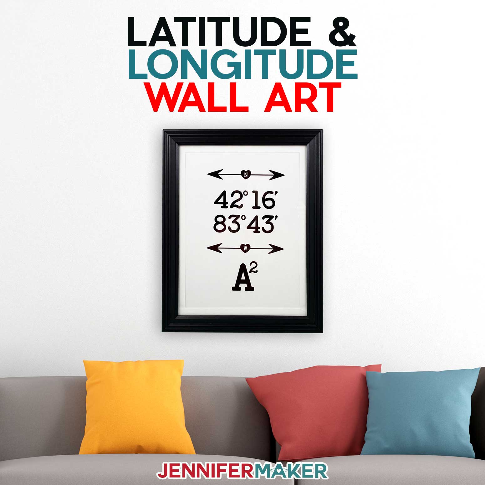 Latitude & Longitude Wall Art with GPS Coordinates