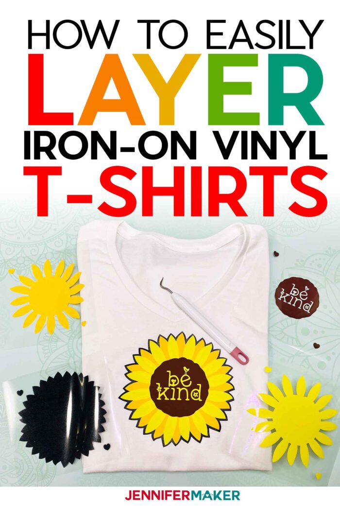 How to Layer Iron-On Vinyl Shirts the Easy Way - Full Tutorial with Beginner-Friendly Free Design | #cricut #shirt #vinyl