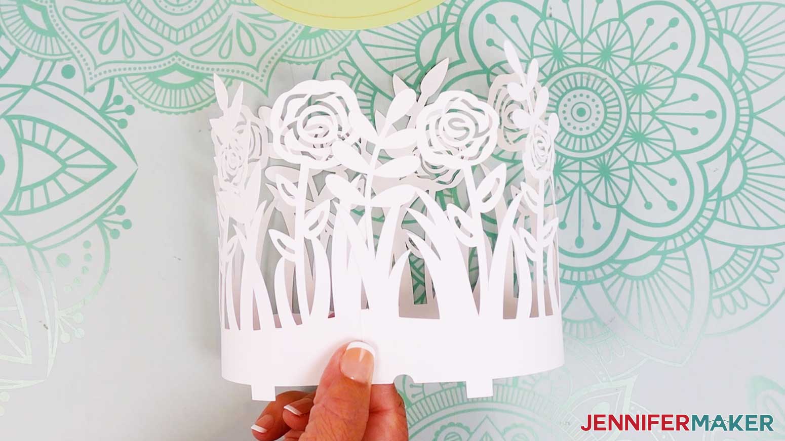 Press the edges of the middle layer together to adhere the glue.